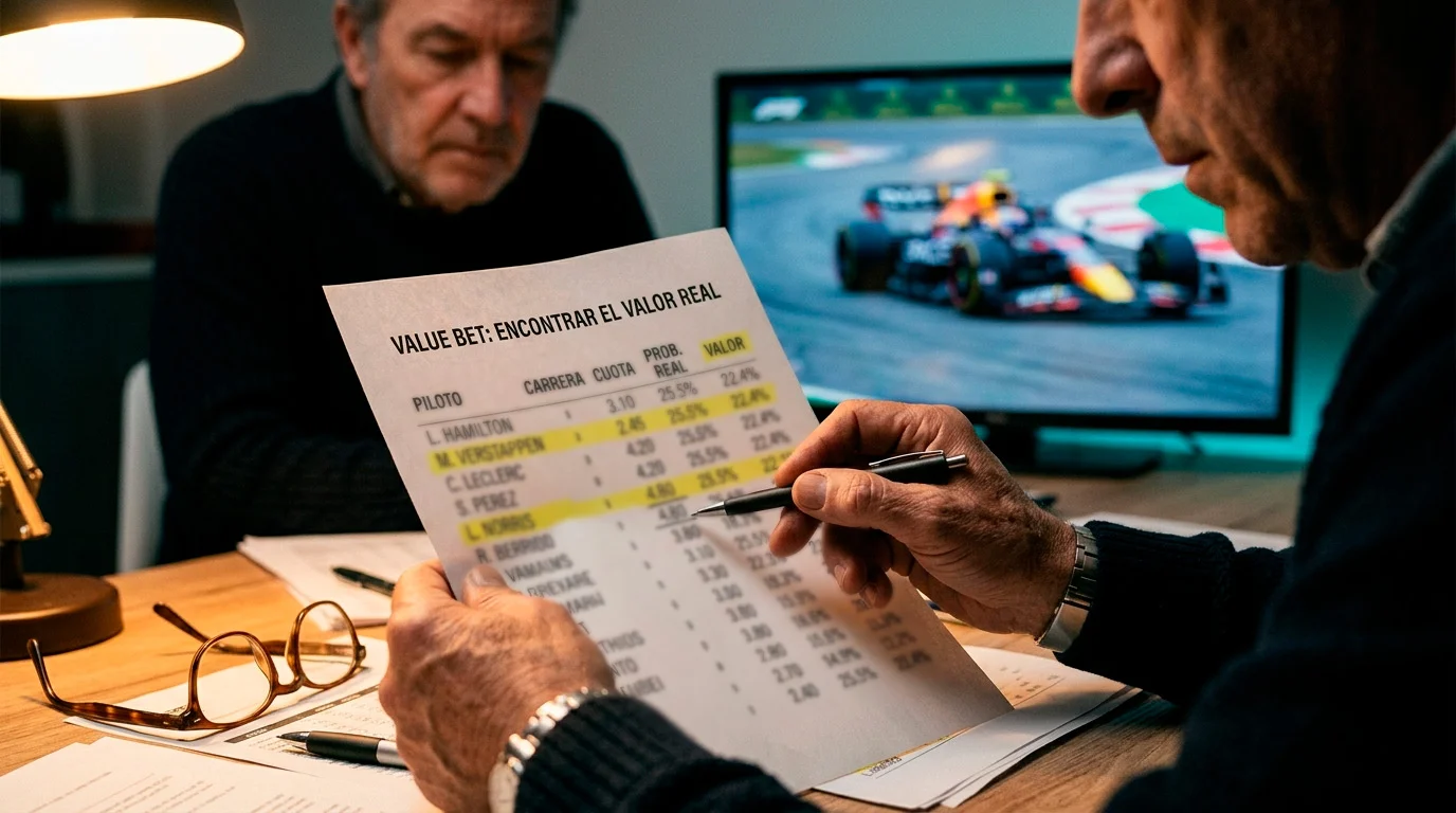 Value betting F1 encontrar cuotas infravaloradas
